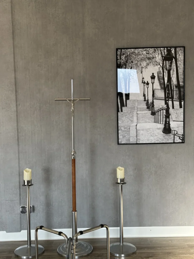 Wnętrze sali pożegnań